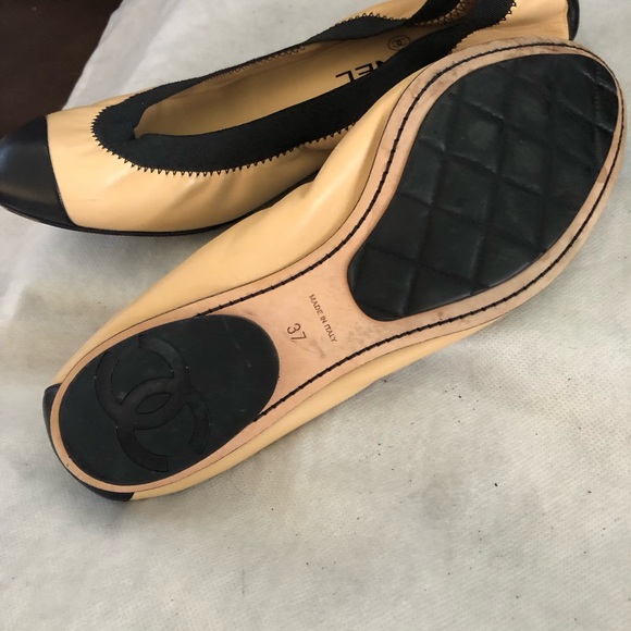 NEW Authentic Chanel Ballet Flats, size 37 - Picture 6 of 7